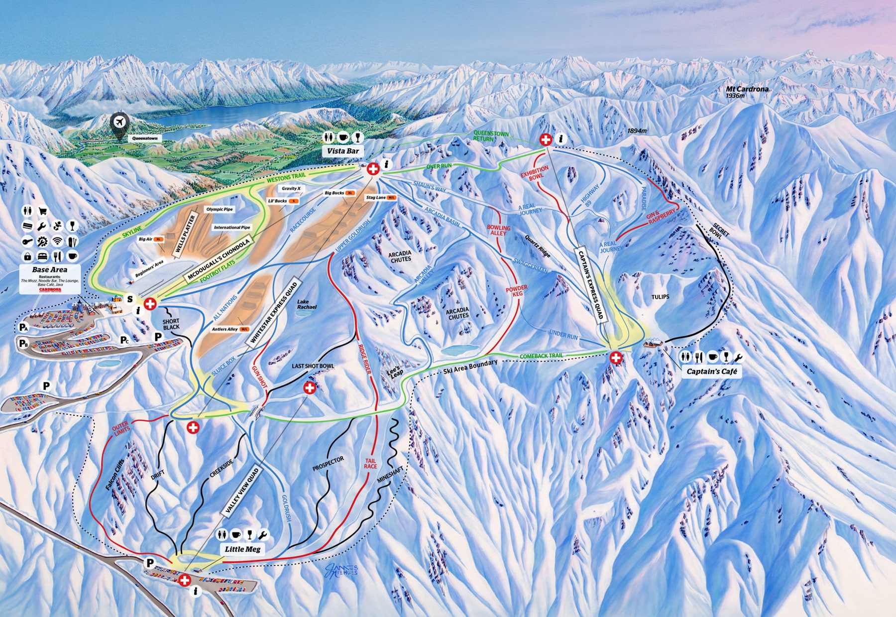Cardrona Piste / Trail Map