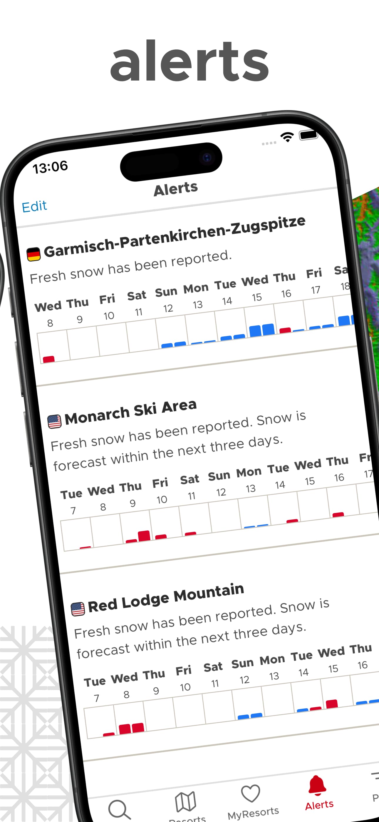 Image de capture d'écran de l'application Snow-Forecast 7