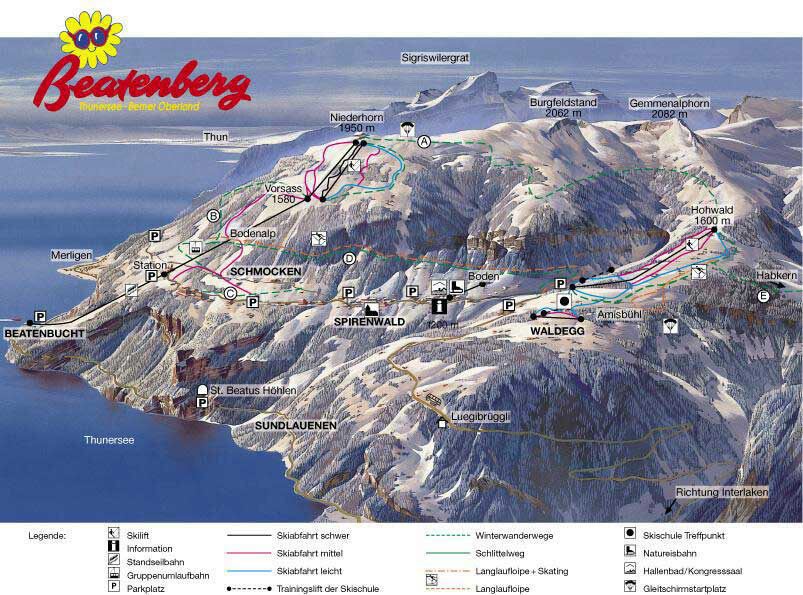 Beatenberg Piste / Trail Map