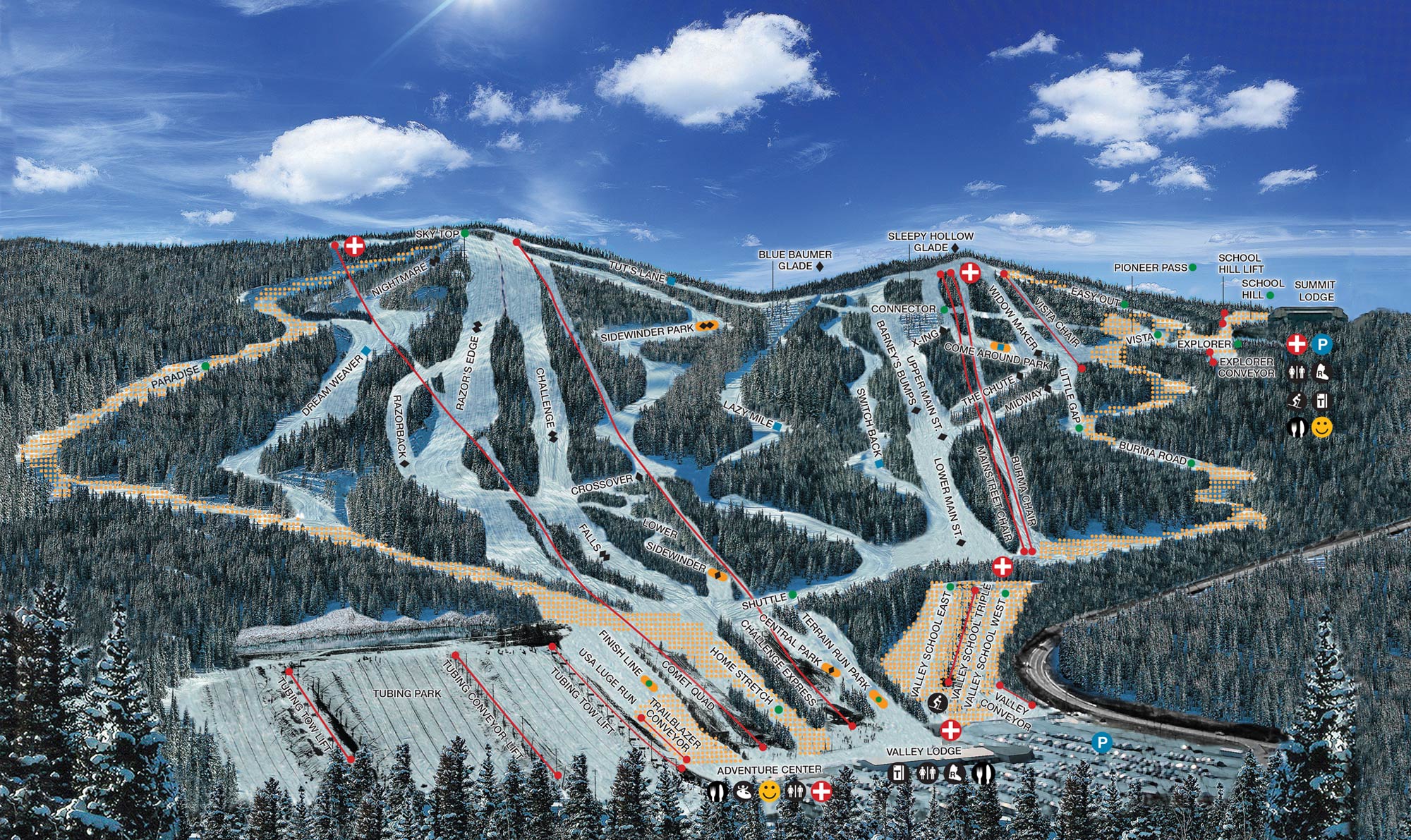 Blue Mountain Ski Area Pistemap Full 