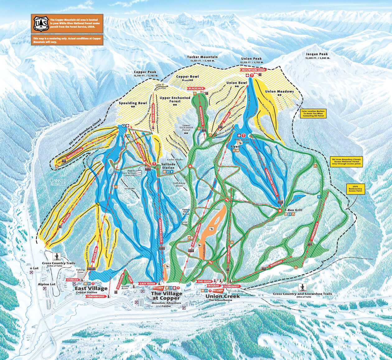 Copper Mountain Piste / Trail Map