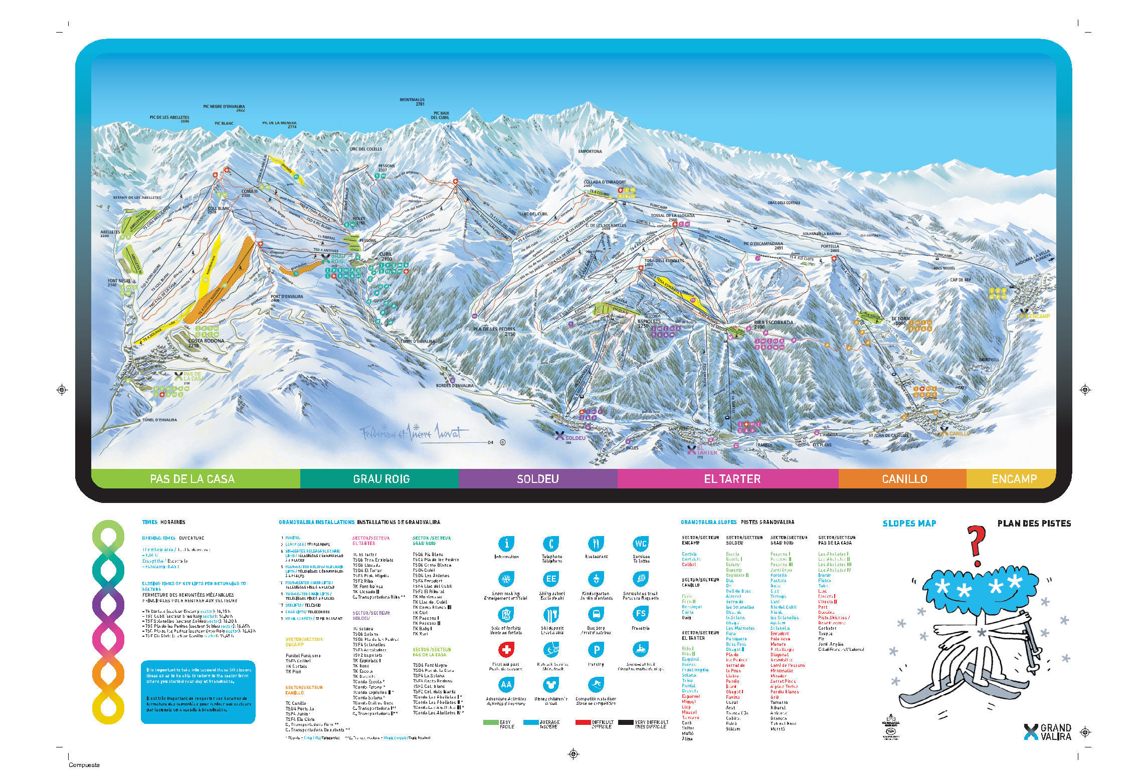 Grandvalira-Encamp Piste / Trail Map