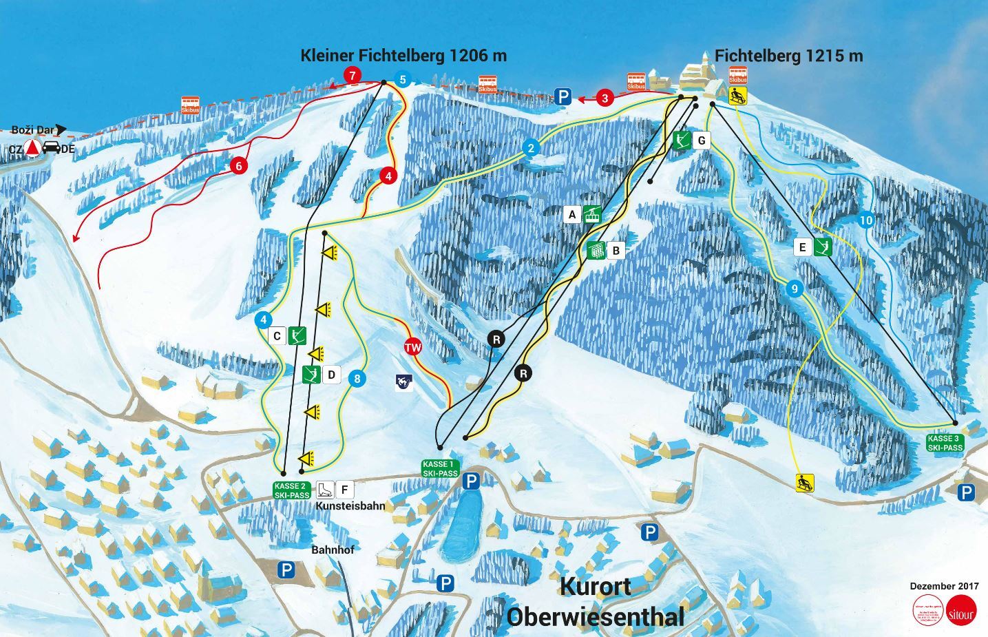 Fichtelberg Piste / Trail Map