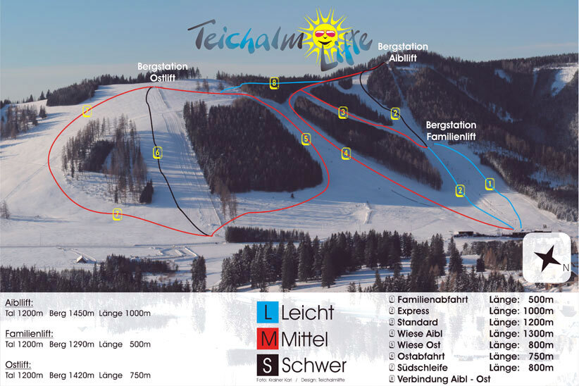 Fladnitz/Teichalm Piste / Trail Map