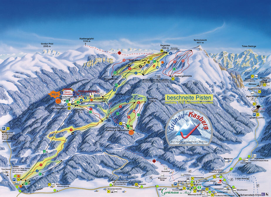 Grünau im Almtal Piste / Trail Map