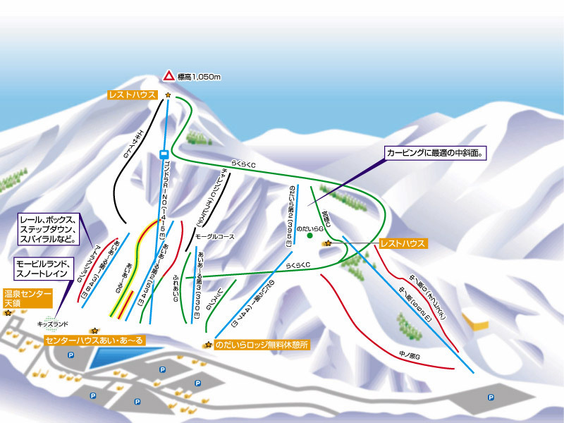 Hakusan Ichirino Onsen Piste / Trail Map