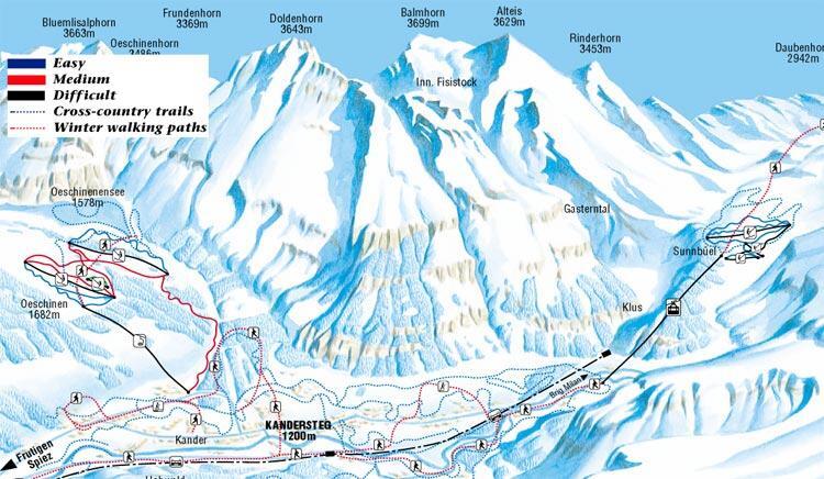 Kandersteg Piste / Trail Map