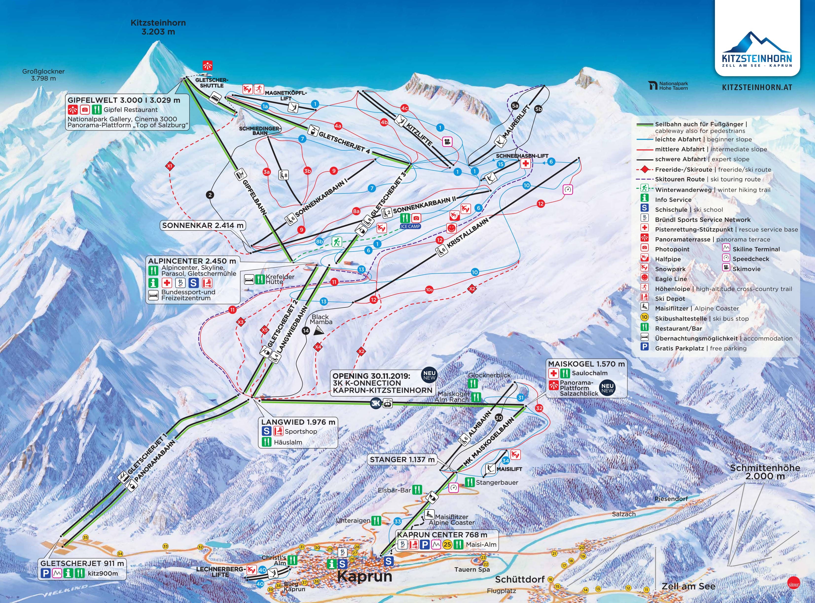 Kaprun Piste / Trail Map