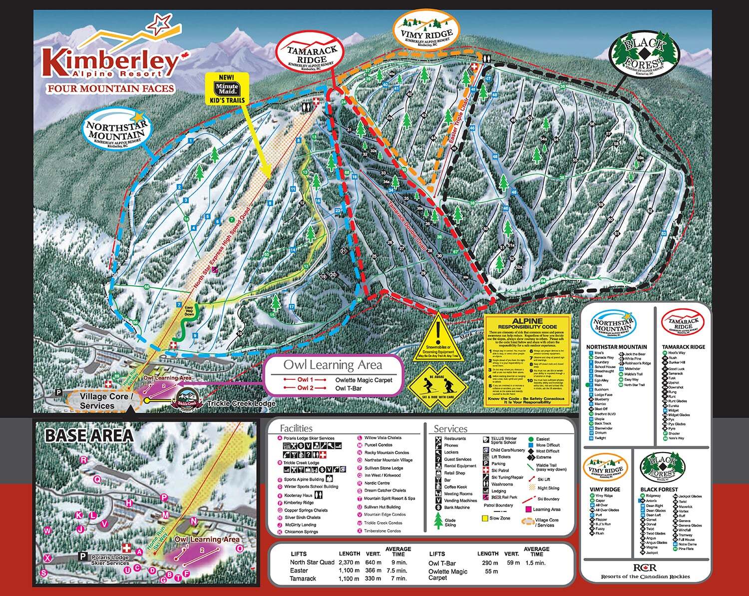 Kimberley Piste / Trail Map