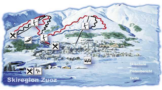 La Punt/Engadin Piste / Trail Map