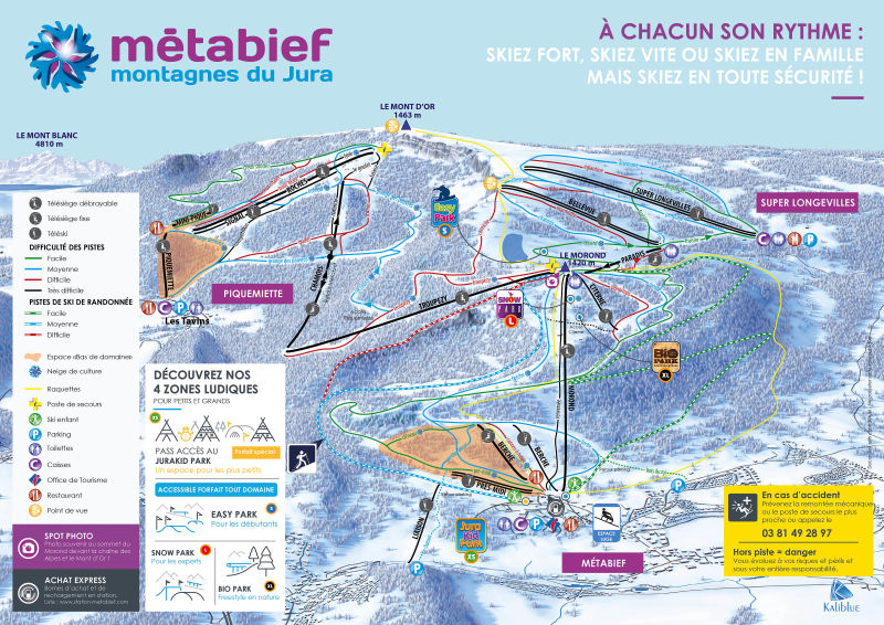 Métabief Piste / Trail Map