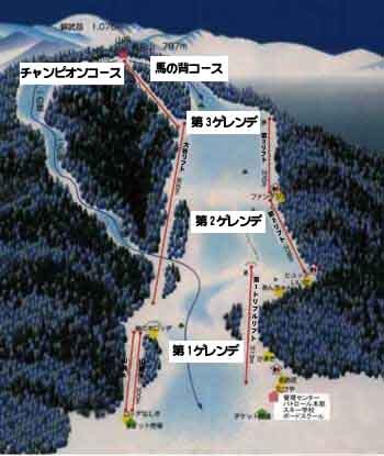 Nashiki Kogen Piste / Trail Map