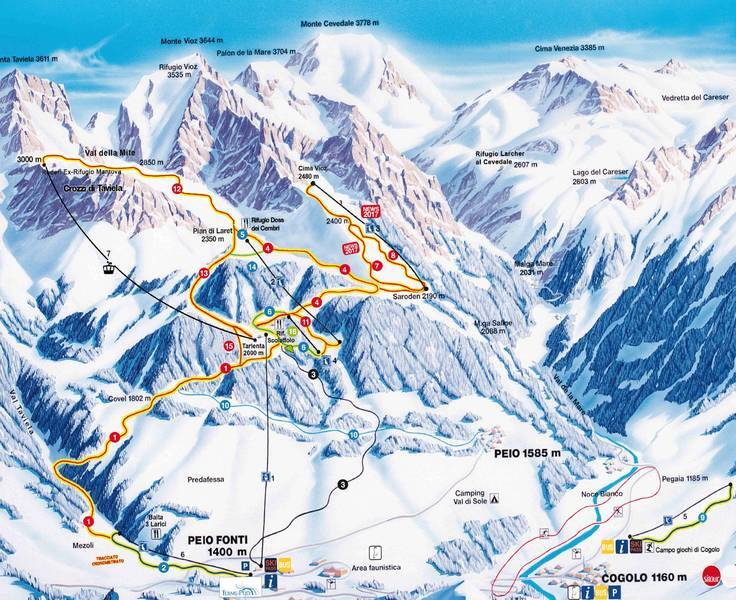 Peio Piste / Trail Map