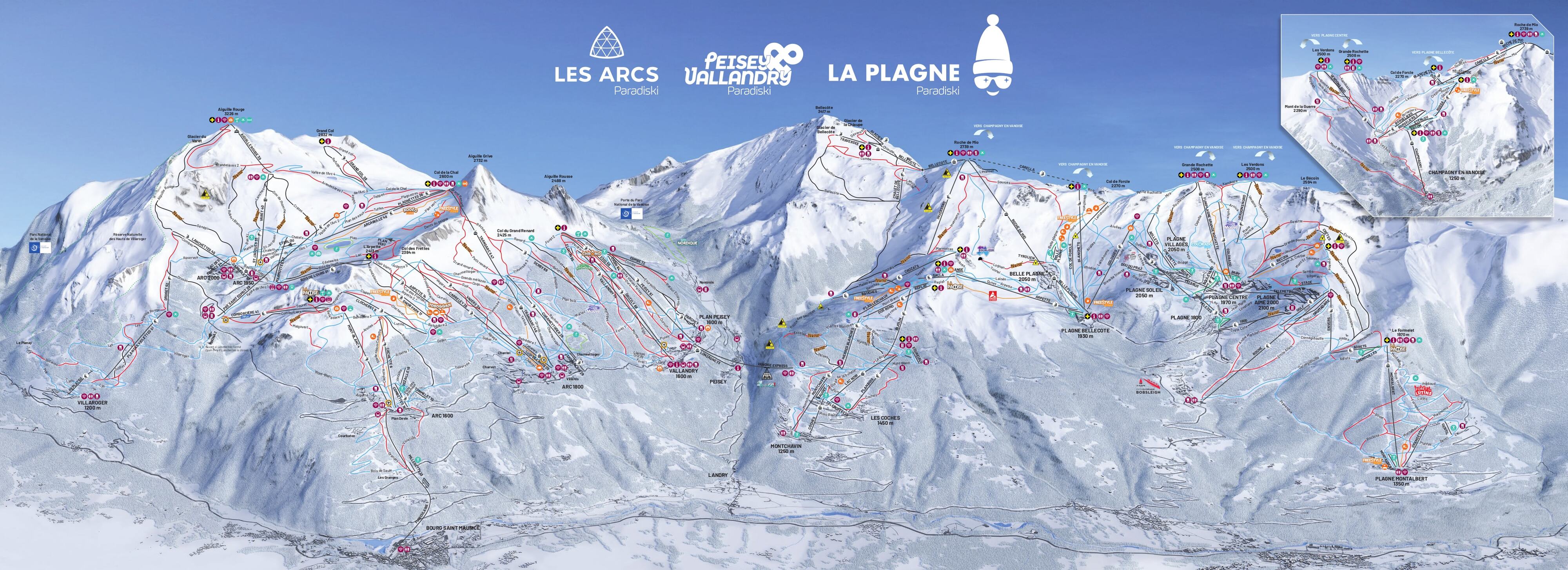 Plan Des Pistes Et Sentiers De Randonn es De Peisey Vallandry Plan Des Pistes Et Sentiers De Randonn es De Peisey Vallandry