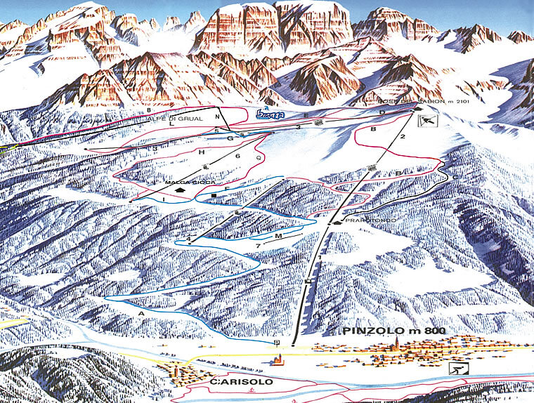 Pinzolo Piste / Trail Map