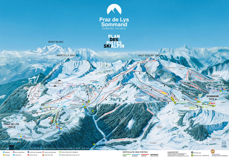Praz De Lys Sommand Piste / Trail Map