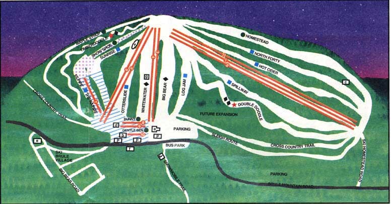 Ski Brule Piste / Trail Map