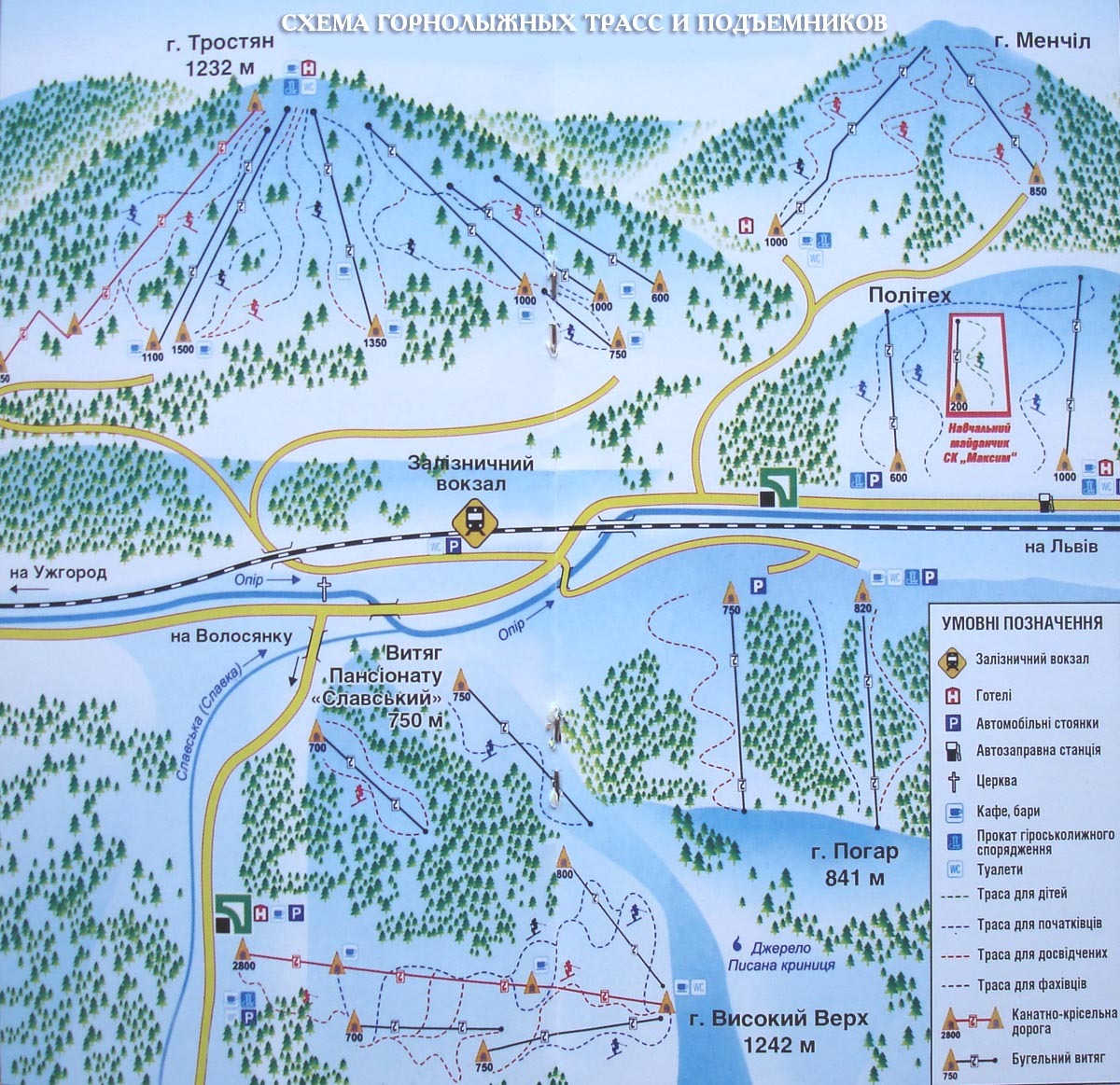 Slavsko Piste / Trail Map