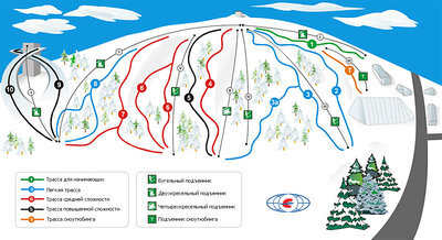 Sorochany Piste / Trail Map