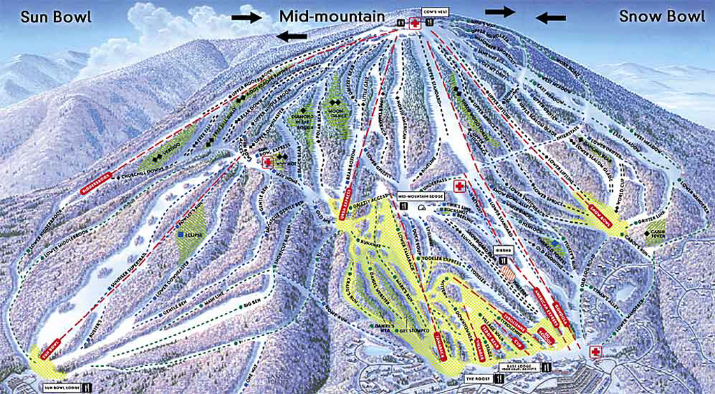 Stratton Mountain Piste / Trail Map