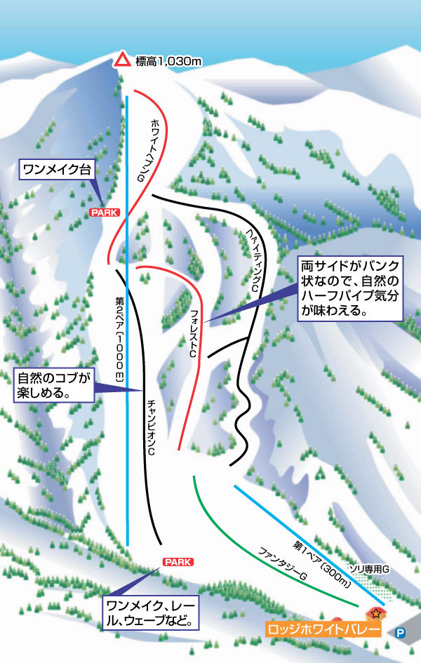 Tanigawa Onsen White Valley Piste / Trail Map