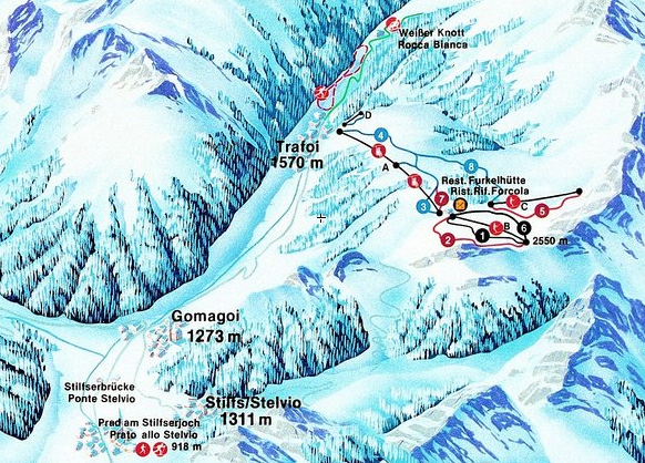 Trafoi Piste / Trail Map