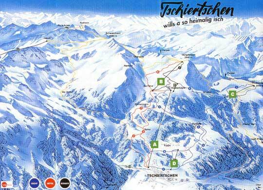 Tschiertschen Piste / Trail Map