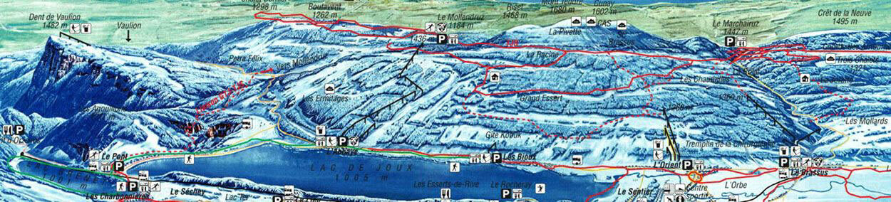 Vallée de Joux Piste / Trail Map
