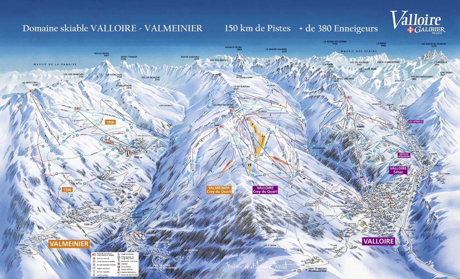 Valloire Piste / Trail Map