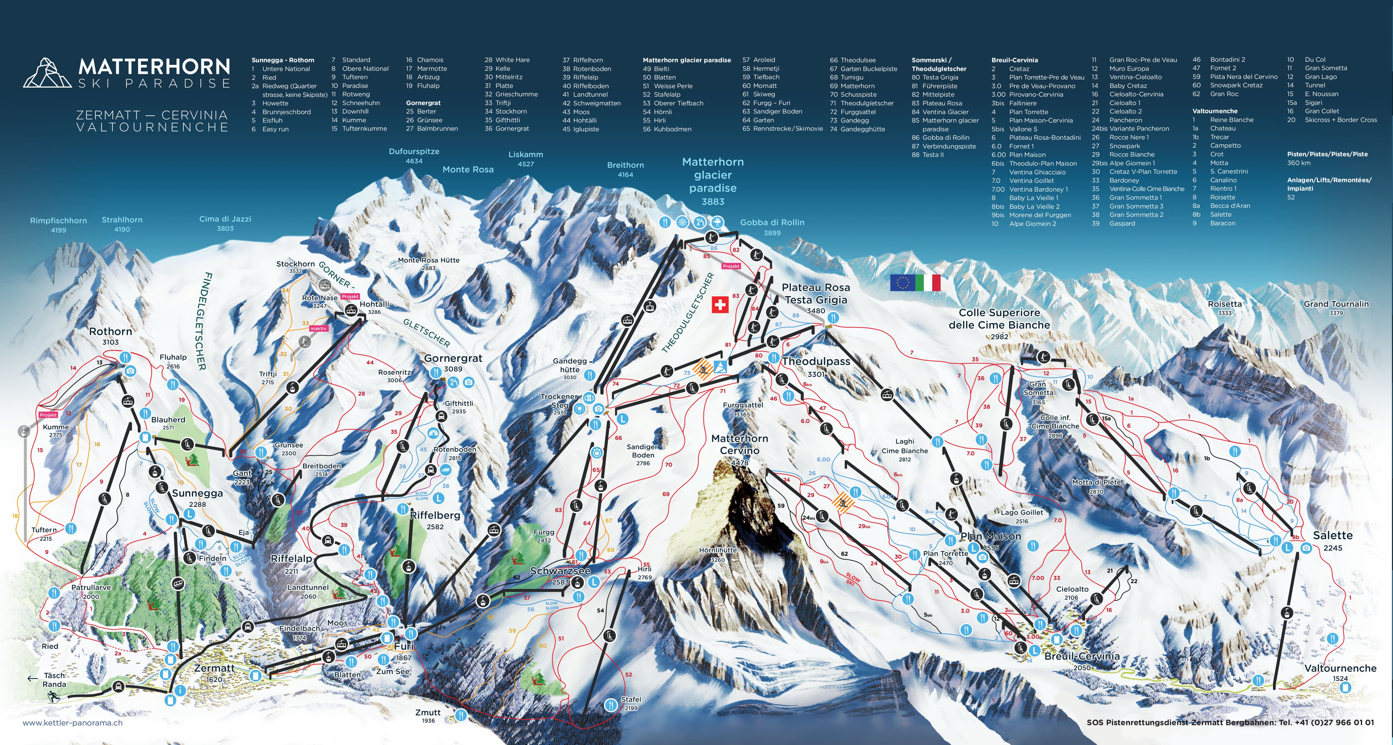 tourist map zermatt