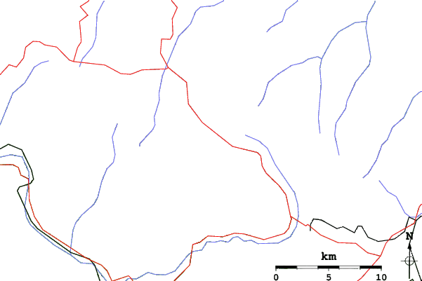 Roads and rivers close to Abetone