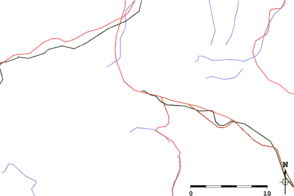 Roads and rivers close to Airolo