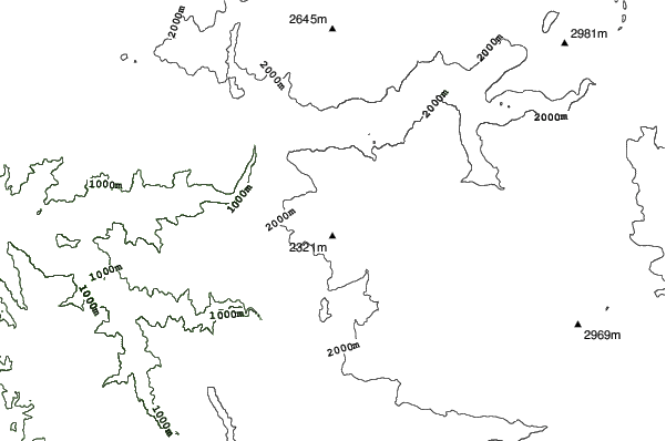 Badger Pass Ski Area neighbourhood contours