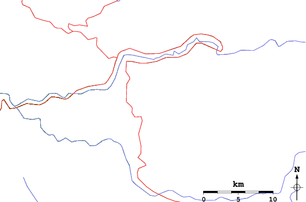 Roads and rivers close to Badger Pass Ski Area