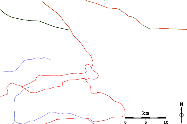 Roads and rivers close to Bear Mountain