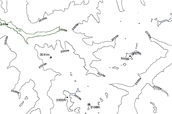 Bergün / Bravuogn neighbourhood contours