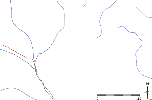 Roads and rivers close to Boulder Hut