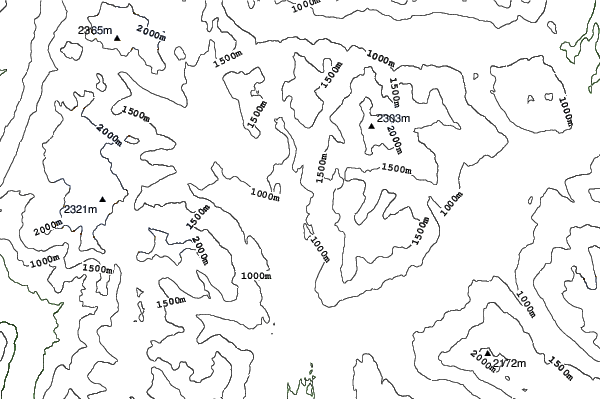 Ski Callaghan neighbourhood contours