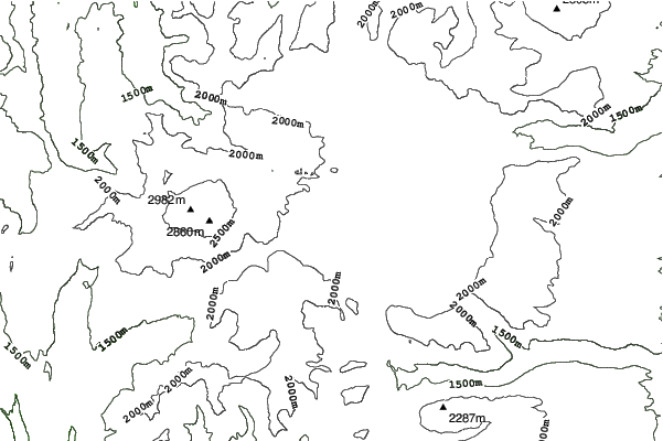 Caviahue neighbourhood contours