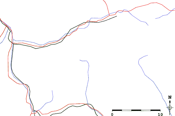 Roads and rivers close to Čertov - Lazy pod Makytou