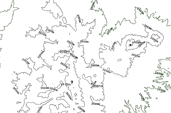 Cuchara Mountain neighbourhood contours