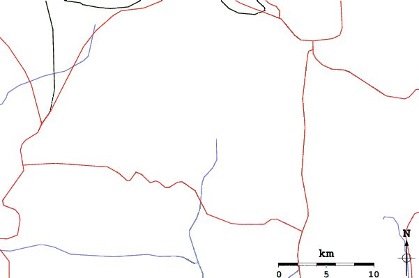 Roads and rivers close to Davraz