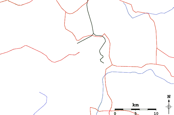 Roads and rivers close to Deer Valley