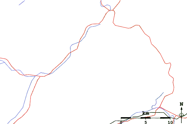 Roads and rivers close to Durau
