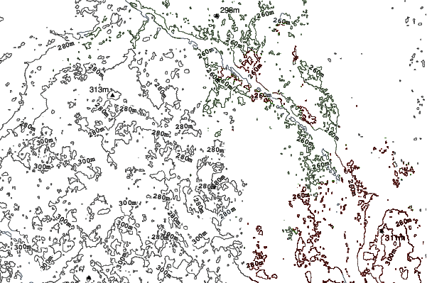 Elm Creek Winter Recreation Area neighbourhood contours