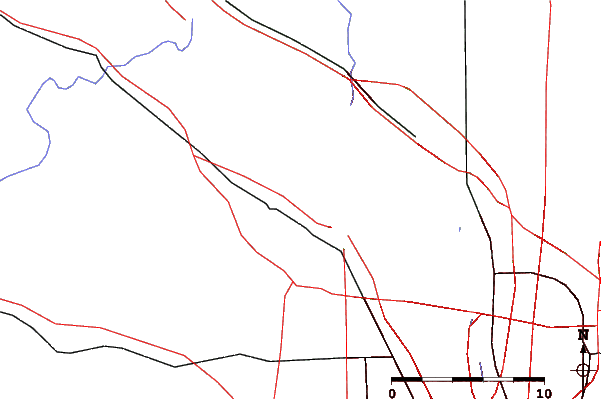Roads and rivers close to Elm Creek Winter Recreation Area