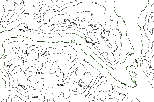 Flumserberg neighbourhood contours