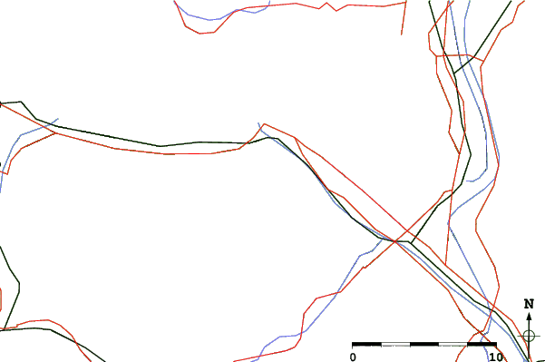 Roads and rivers close to Flumserberg