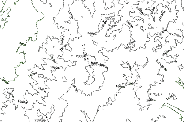 Forester Shibu Toge neighbourhood contours