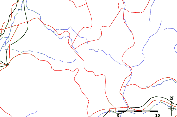 Roads and rivers close to Forester Shibu Toge